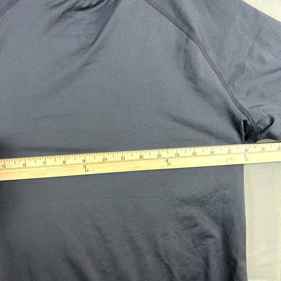 Tesla Shirt Men Medium Gray Loose Fit Mock Neck Long Sleeve Performance Pullover - Picture 7 of 7